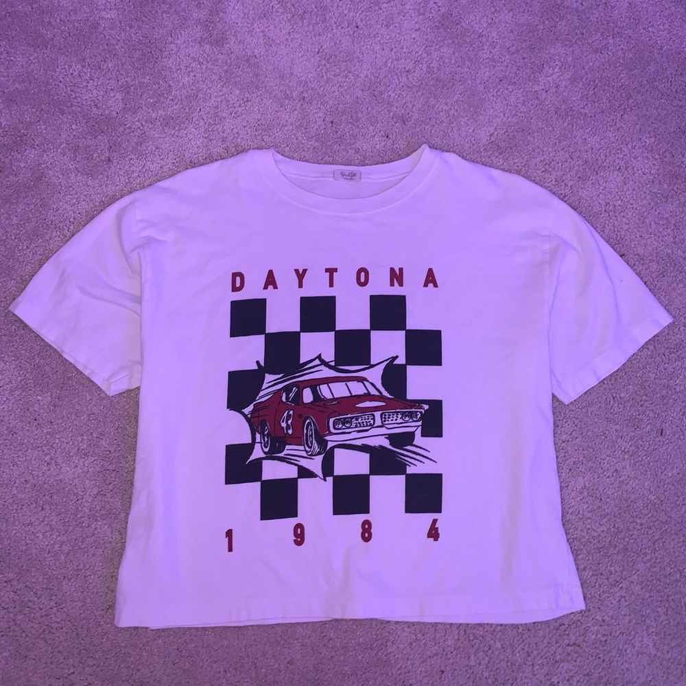 Brandy Melville Cropped Live to Ride T-Shirt